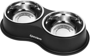 EpetsLove Stainless Steel Bowls with Non-Slip